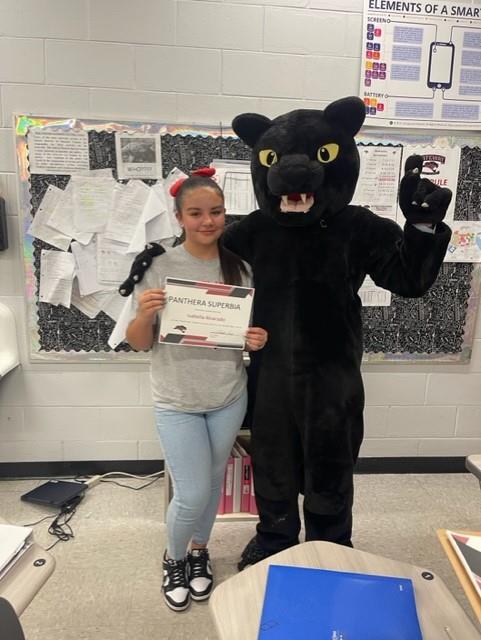 Isabella Alvarado 9th Grade Student of the Month September